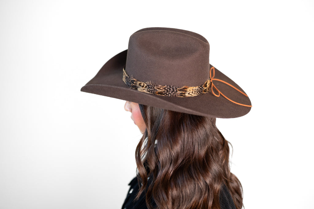 Feather Hat Band - Cowboy Coffee