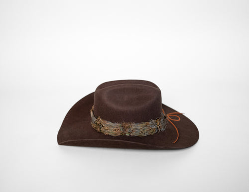 Feather Hat Band - Morning Mist