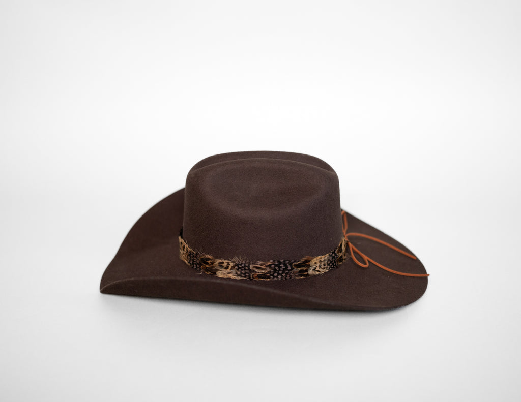 Feather Hat Band - Cowboy Coffee
