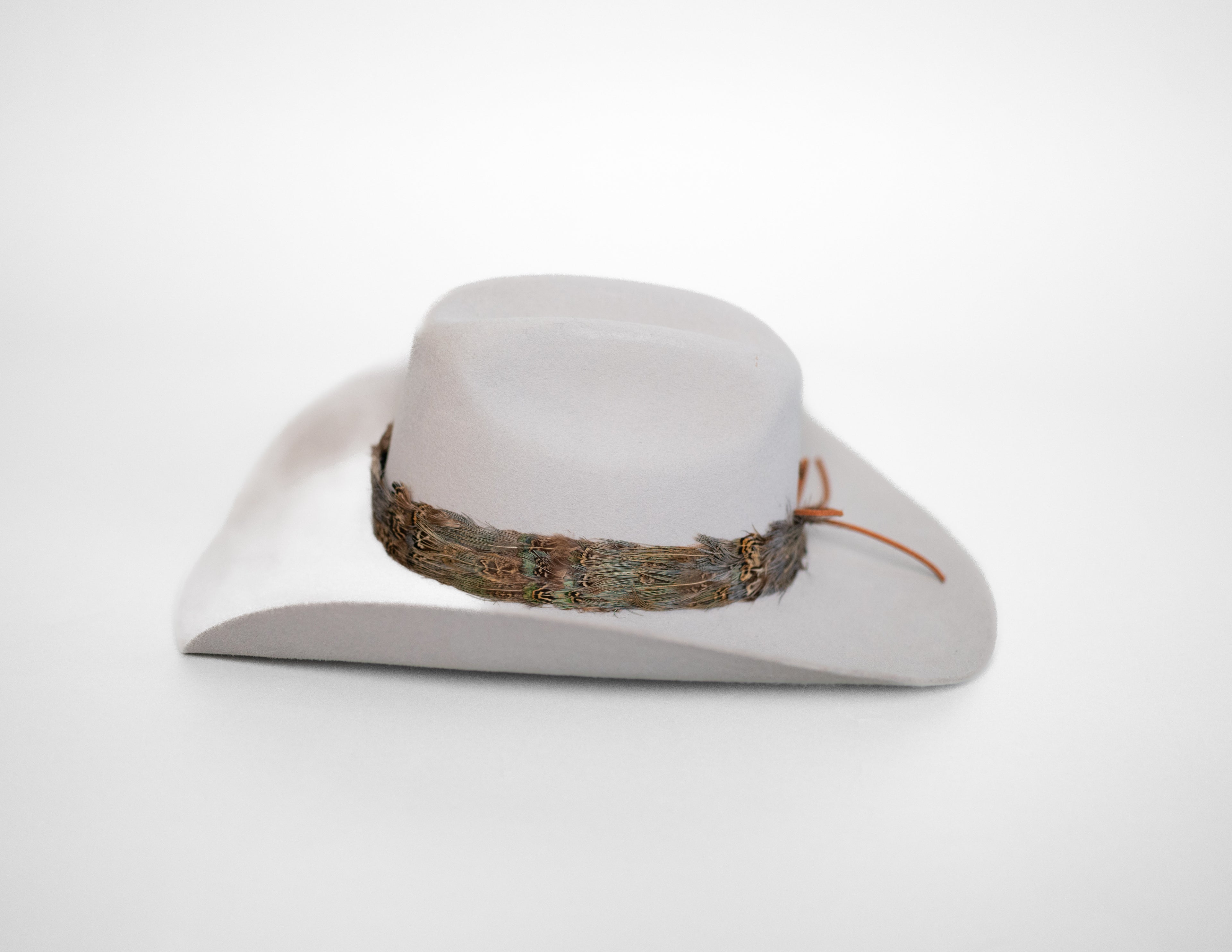 Feather Hat Band - Morning Mist