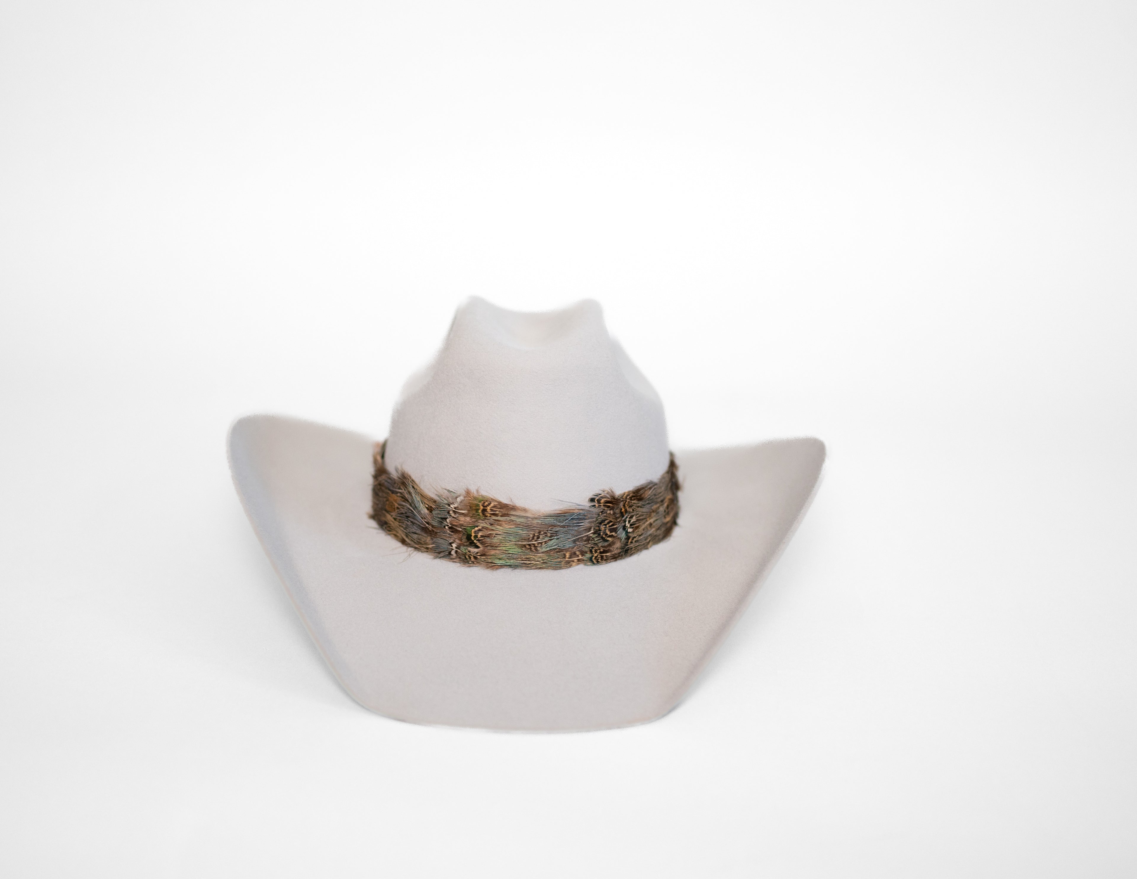 Feather Hat Band - Morning Mist