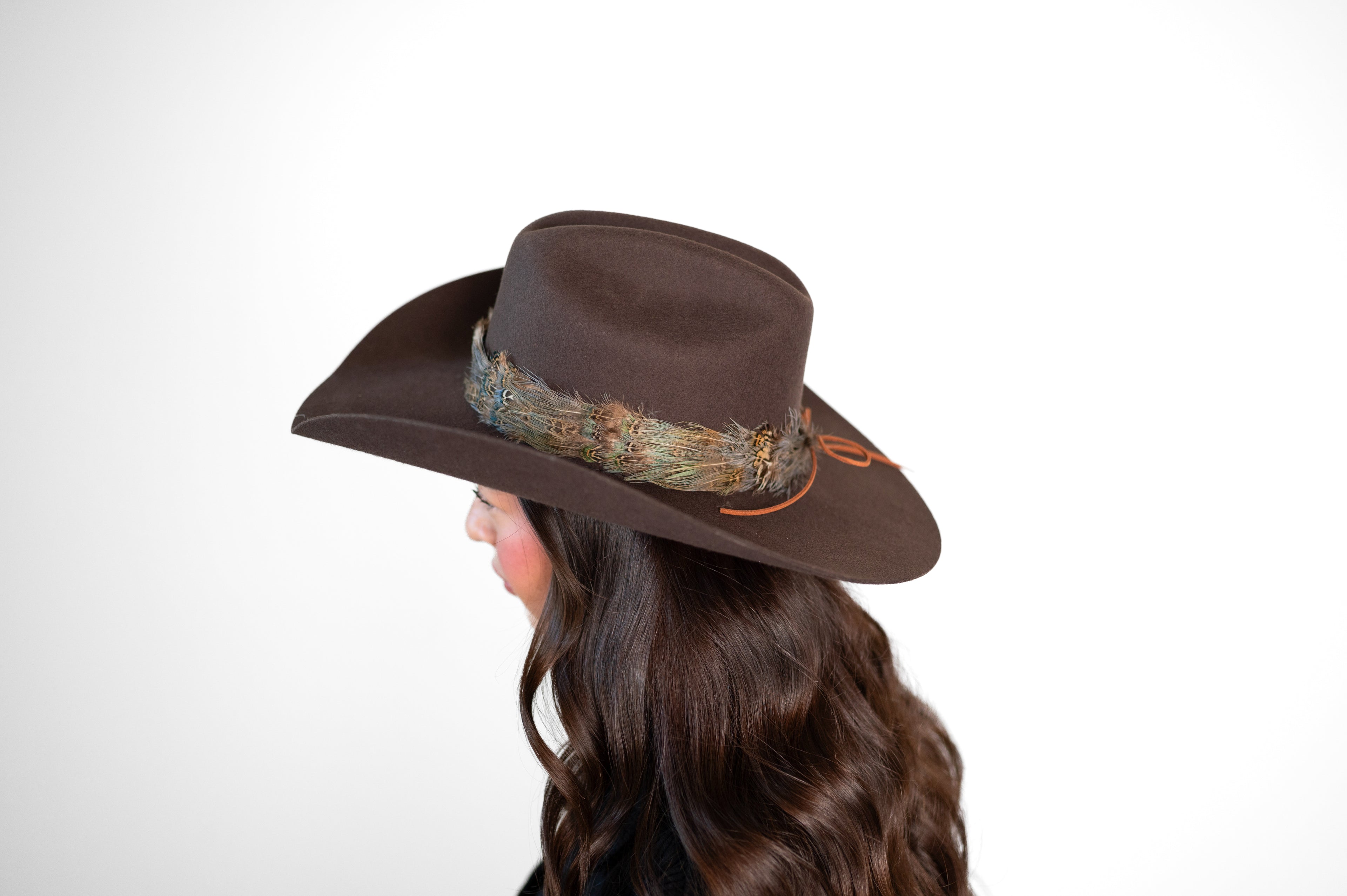 Feather Hat Band - Morning Mist