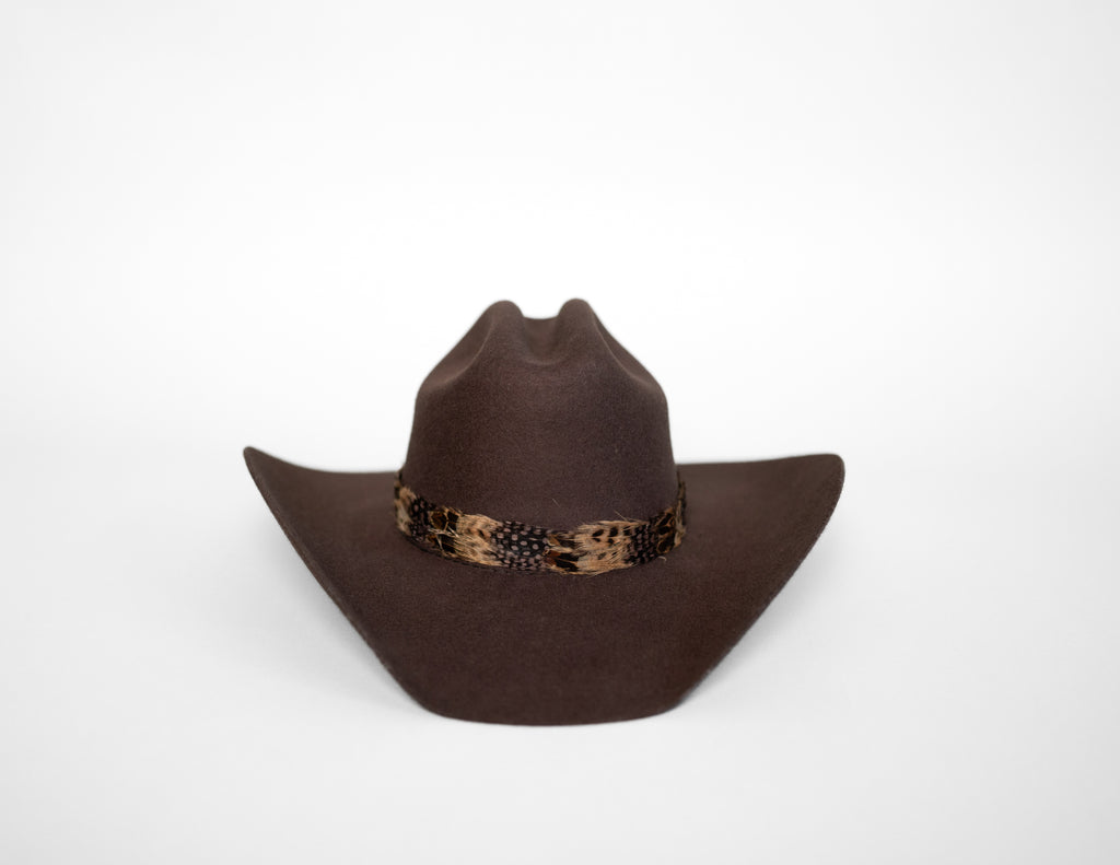 Feather Hat Band - Cowboy Coffee