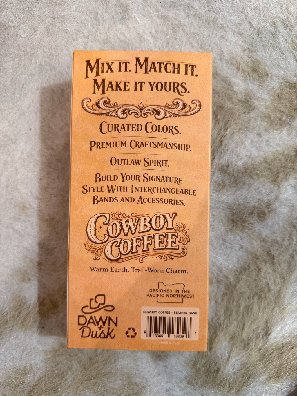 Feather Hat Band - Cowboy Coffee