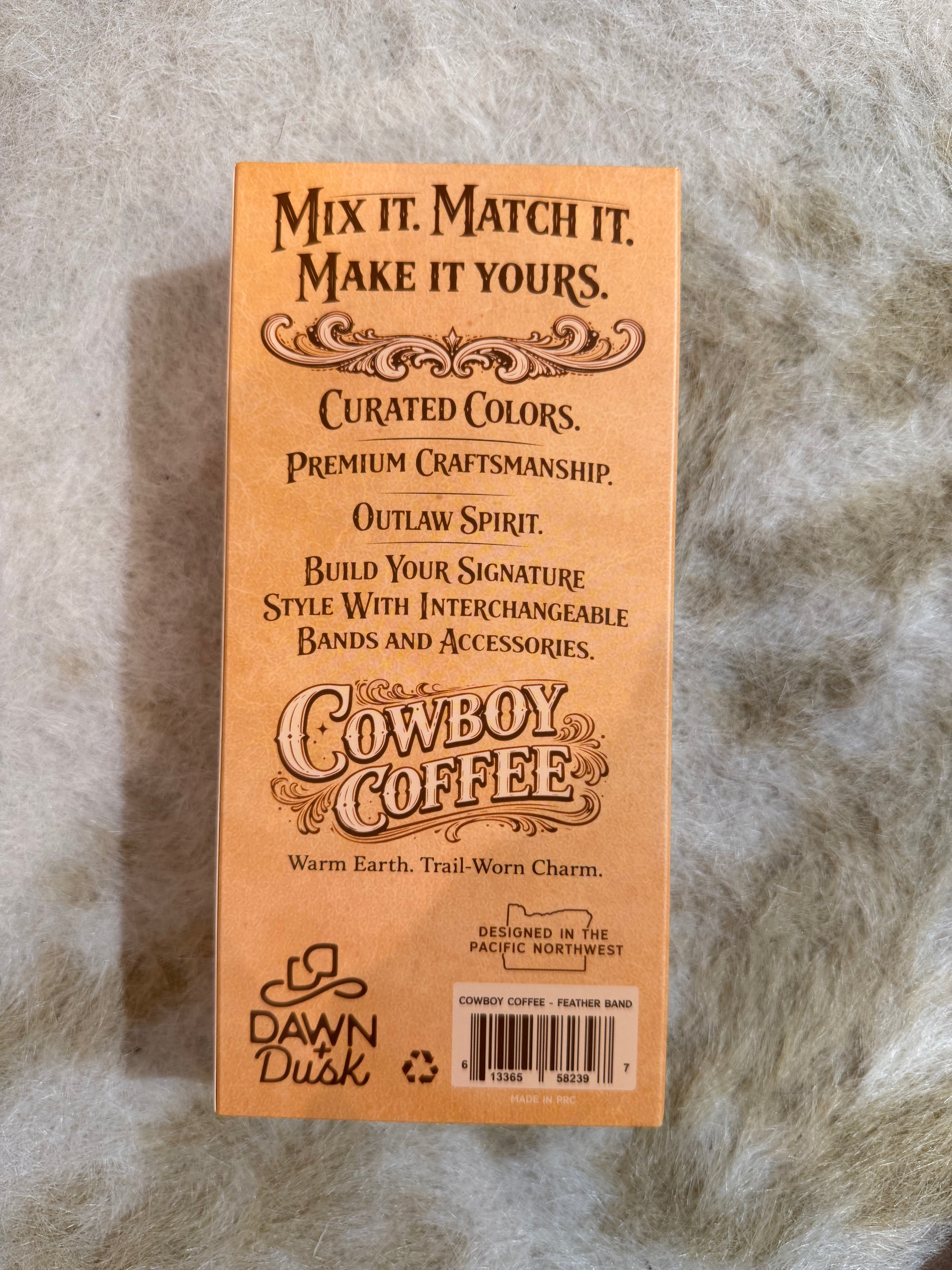 Feather Hat Band - Cowboy Coffee